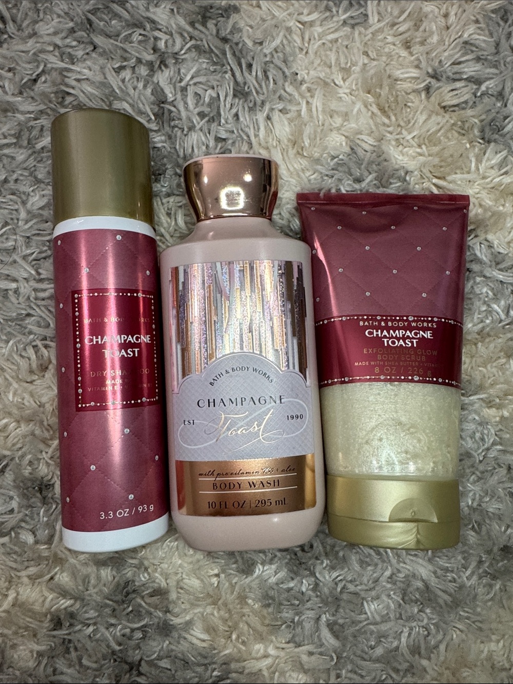 Bath & Body Works Champagne Toast Set in Rose, Gold & Cream